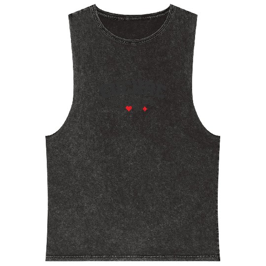 Euchre University Deck of playing Cards Mineral Wash Tank Tops