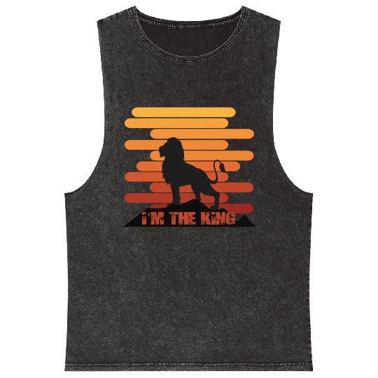 I'm The King - Lion King Of The Jungle Mineral Wash Tank Tops