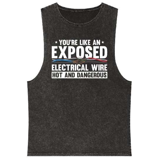 Electrician Electrical Engineer Lineman Mineral Wash Tank Tops