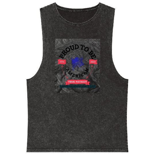 Independence day 1776. Proud To Be Patriot. Mineral Wash Tank Tops