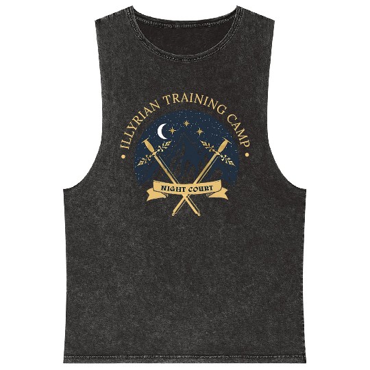 ACOTAR Illyrian Training Camp Camping Lover Mineral Wash Tank Tops
