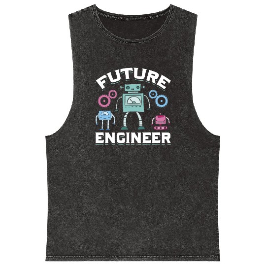 Robot Future Engineer Boys Robotics Mineral Wash Tank Tops