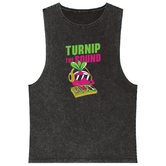 Music Turnip Party Music Lover Vegetable Mineral Wash Tank Tops