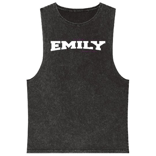 Emily Name Limited Edition Funny Retro Vintage 80s Mineral Wash Tank Tops