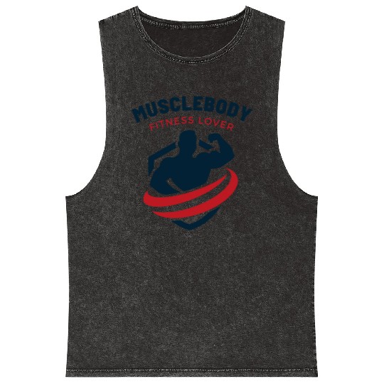 Fitness Gym Mineral Wash Tank Tops