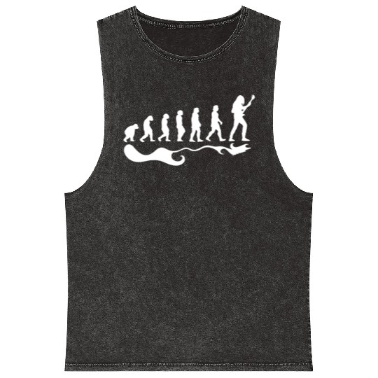 Guitar player evolution Mineral Wash Tank Tops