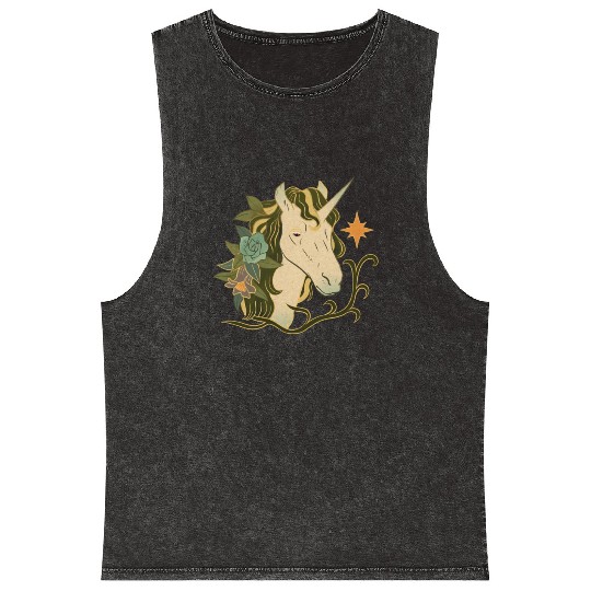 Sad Unicorn Mineral Wash Tank Tops