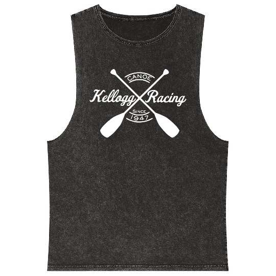 Kellogg Canoe Racing -WHITE Mineral Wash Tank Tops
