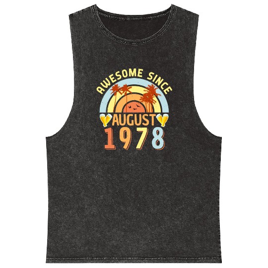 August 1978 Retro Mineral Wash Tank Tops
