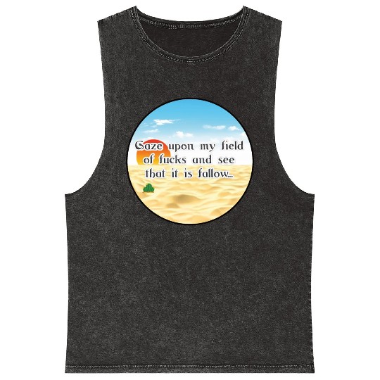 No Fucks Given I Dont Care Fuck Off No F*cks Cacti Mineral Wash Tank Tops