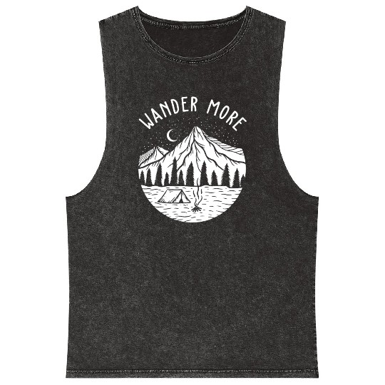 Mountains Landscape Celestial Nature Camping Mineral Wash Tank Tops