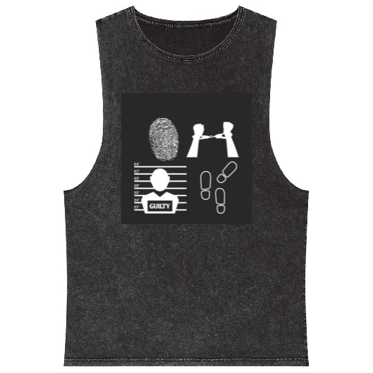Crime Issues Mineral Wash Tank Tops