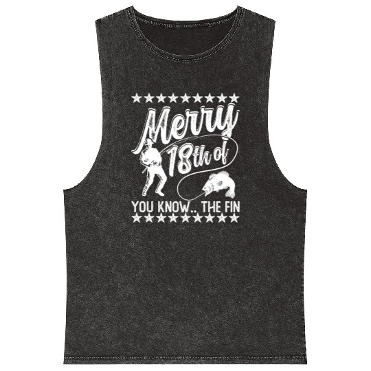 Joe Biden Fishing Mineral Wash Tank Tops