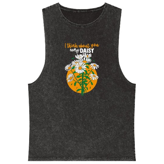 Daisy Garden Gardening Gardener Mineral Wash Tank Tops