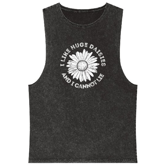 Daisy Garden Gardening Gardener Mineral Wash Tank Tops