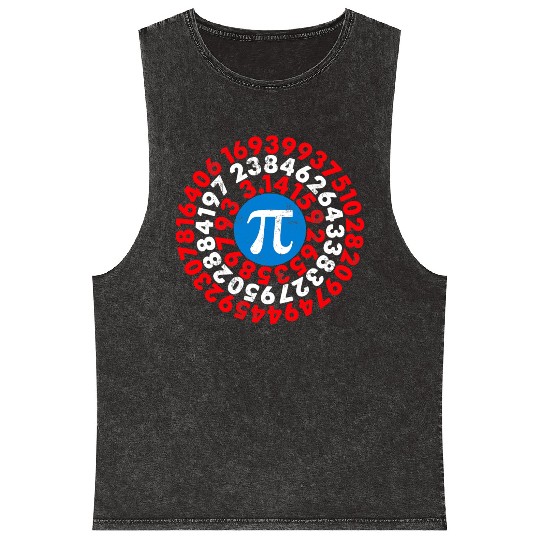 Mathematician Captain Pi Superhero Math Nerd Geek Mineral Wash Tank Tops