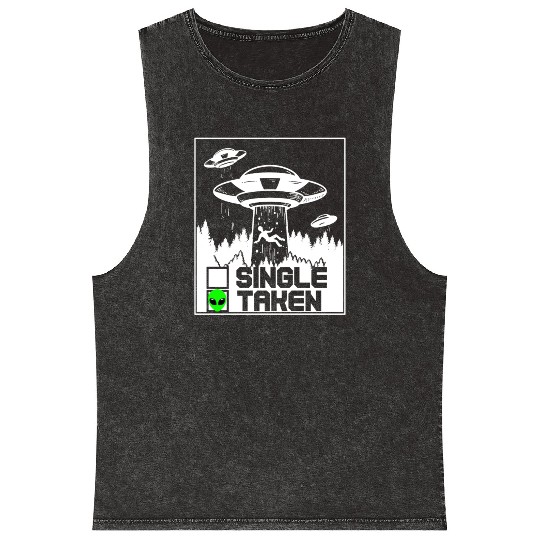 Alien Gift Extraterrestrial UFO AREA 51 Sci-fi Mineral Wash Tank Tops