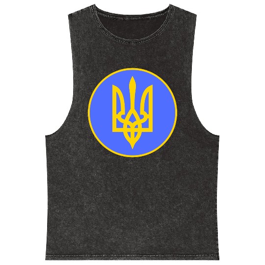 Ukraine trident Mineral Wash Tank Tops