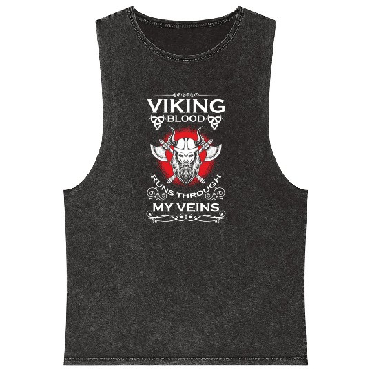 Thor Celtic Symbol Norsemen Mineral Wash Tank Tops