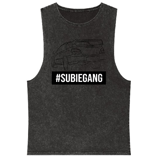 Subie Gang Impreza jdm lover classic japanese car Mineral Wash Tank Tops