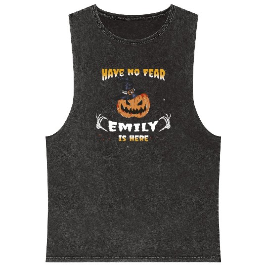 Have no Fear Emily, is Here - Funny Emily Mineral Wash Tank Tops