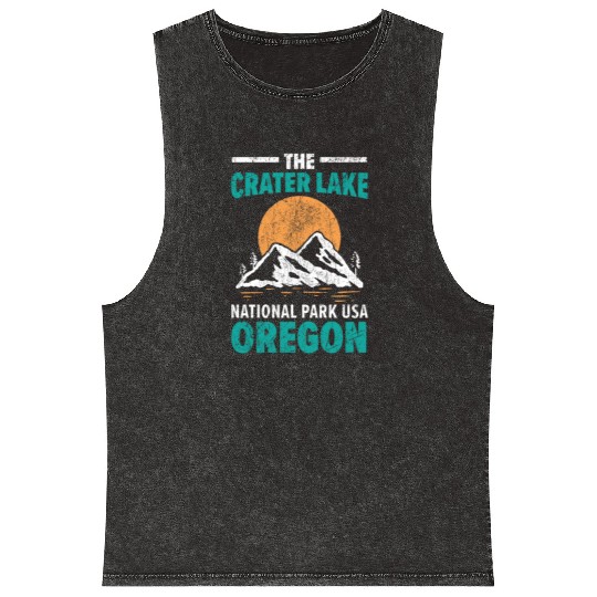 The Crater Lake National Park USA Oregon America Mineral Wash Tank Tops