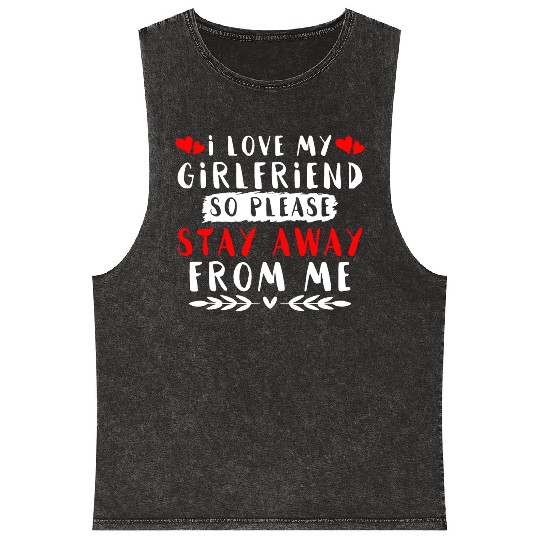 I Love My Girlfriend Mineral Wash Tank Tops