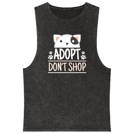 Adopt Dont Shop Pet Adoption Awareness Mineral Wash Tank Tops