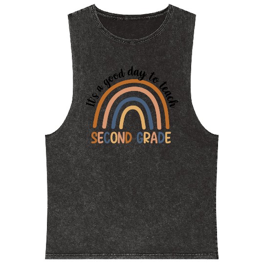 It’s A Good Day To Teach 2nd Grade Mineral Wash Tank Tops