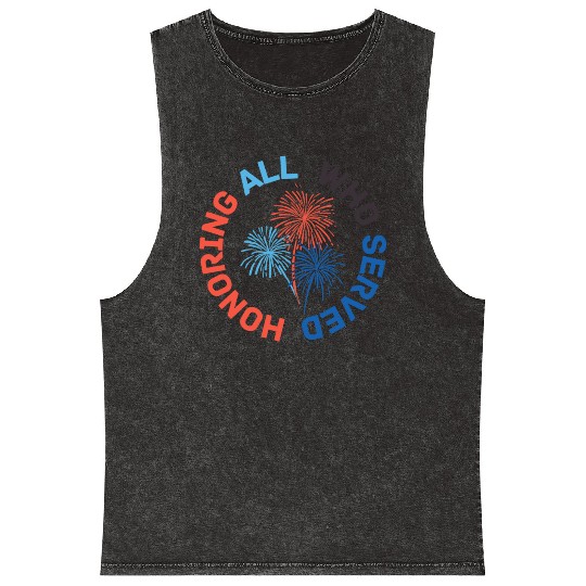 Thank You Veterans l Veterans Day Gift Idea Mineral Wash Tank Tops