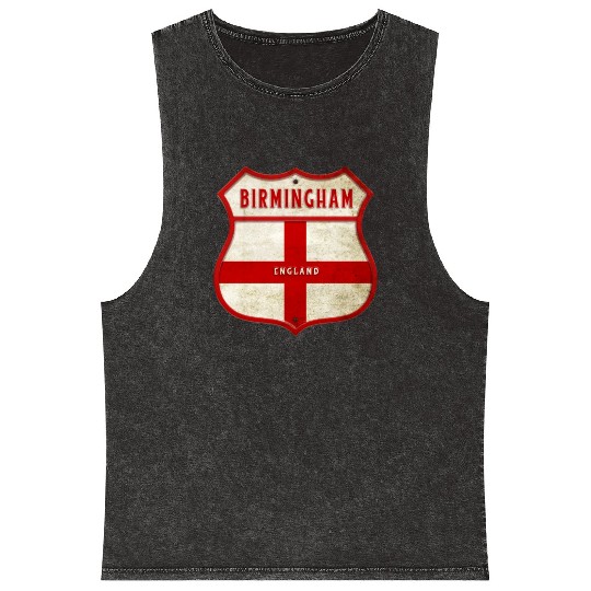 Birmingham England coat of arms Mineral Wash Tank Tops