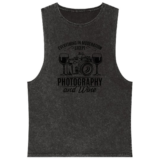Everything In Moderation Except Photography & Wine Mineral Wash Tank Tops