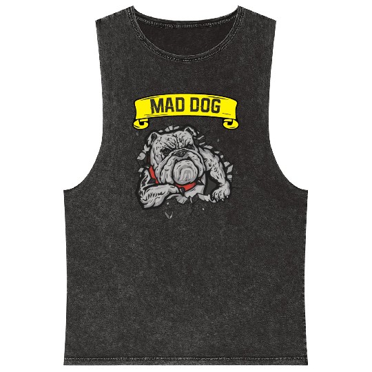 Mad dog pitbill lover Mineral Wash Tank Tops