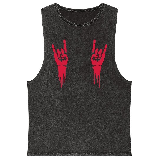 blood music heavy metal Mineral Wash Tank Tops