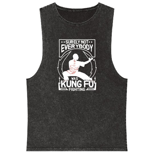 Not Everybody Was Doing Kung Fu Mineral Wash Tank Tops
