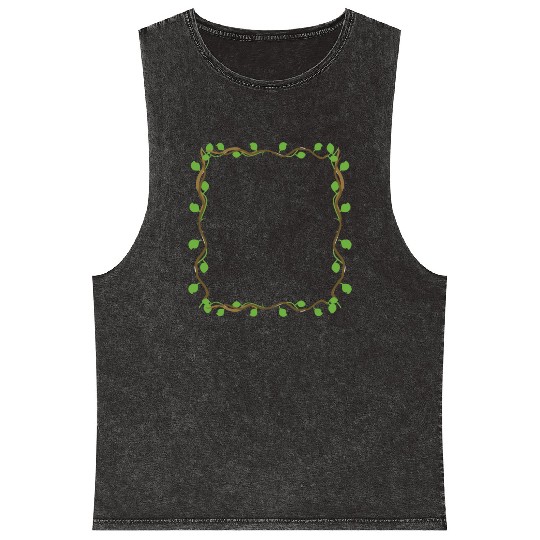 Leaves square shape icon quadrilateral Mineral Wash Tank Tops