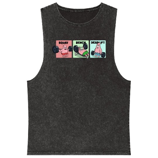 Majin Buu vs Patrick - Funny Anime Gym Mineral Wash Tank Tops