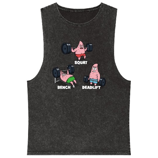 Majin Buu vs Patrick - Funny Anime Gym Mineral Wash Tank Tops