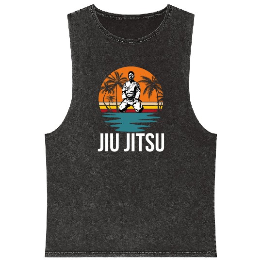 BJJ Gi Brazilian Jiu Jitsu Martial Arts Mineral Wash Tank Tops