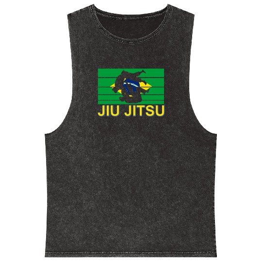 BJJ Gi Brazilian Jiu Jitsu Martial Arts Mineral Wash Tank Tops