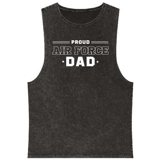Proud Us Air Force Dad Military Pride Mineral Wash Tank Tops