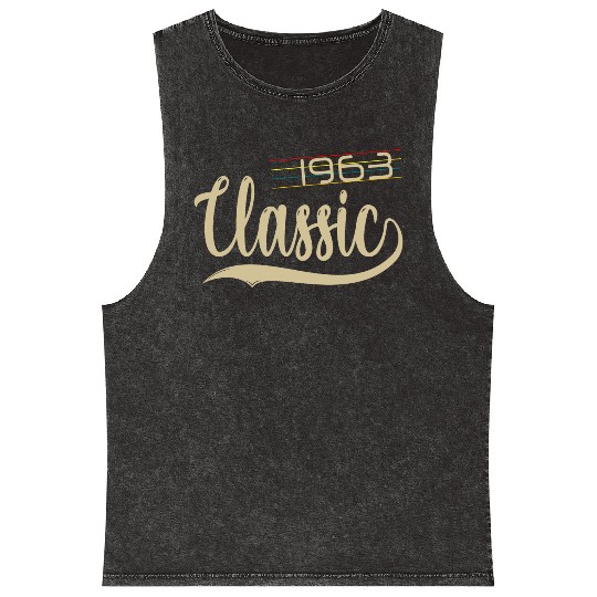 CLASSIC RETRO MADE IN 1963 55TH BIRTHDAY GIDTS 55 Mineral Wash Tank Tops