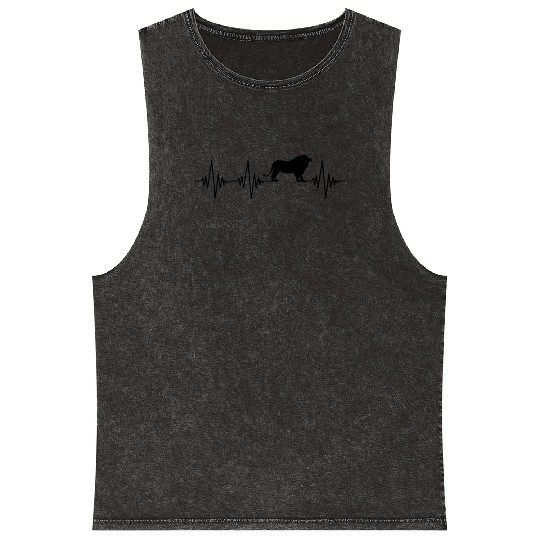 lion heartbeat Mineral Wash Tank Tops