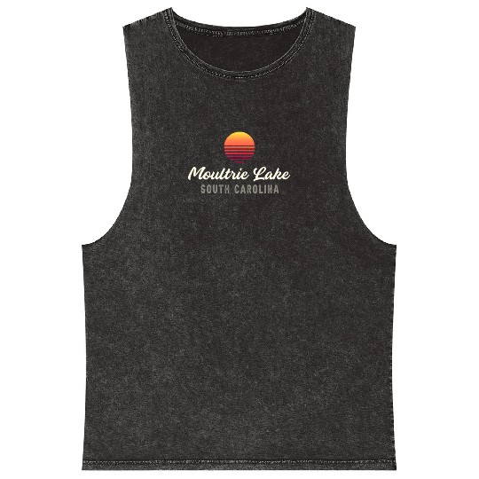 Moultrie Lake,SOUTH CAROLINA Bass Fishing Mineral Wash Tank Tops