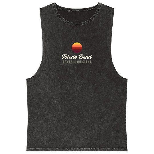 Toledo Bend,TEXAS LOUISIANA Bass Fishing Mineral Wash Tank Tops
