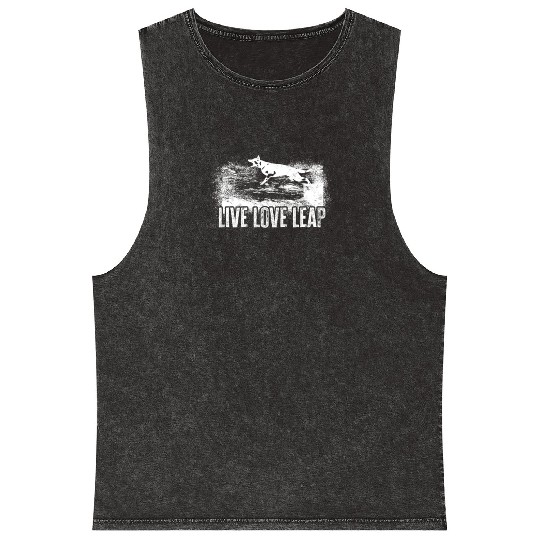 Live Love Leap - agility sport Mineral Wash Tank Tops