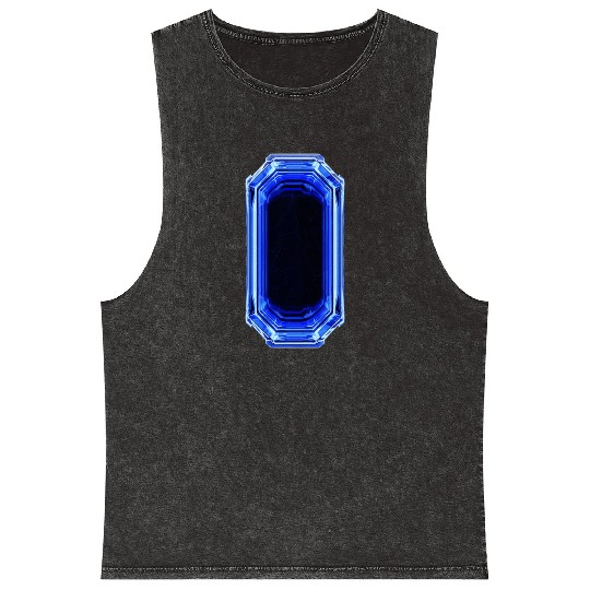 Sapphire Crystal Mineral Wash Tank Tops