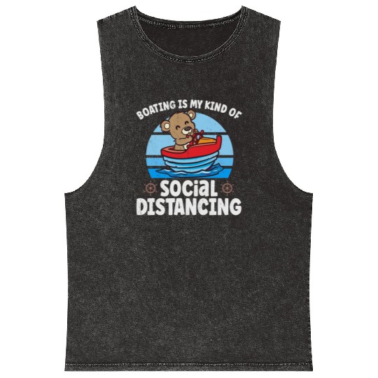 Sailing Sailboat Boating Kid Child Yacht Boat Mineral Wash Tank Tops