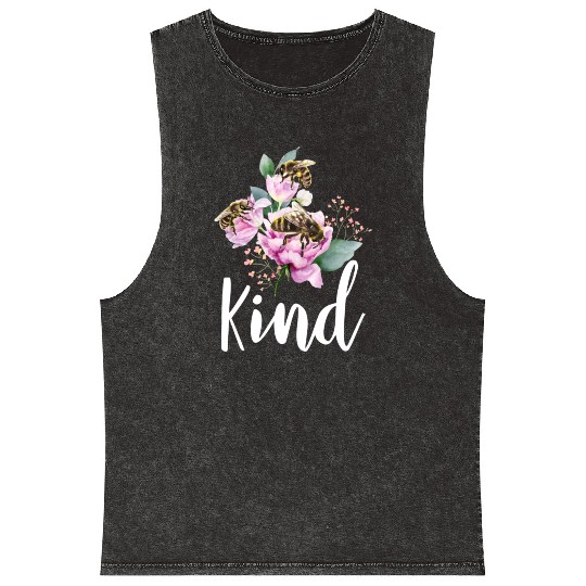 Bee Kind Save The Bees Earth Day Mineral Wash Tank Tops