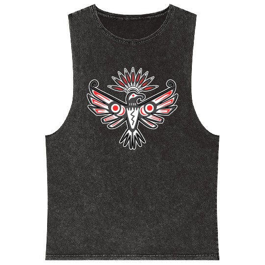 Native American Thunderbird for Tribal Art Lover Mineral Wash Tank Tops